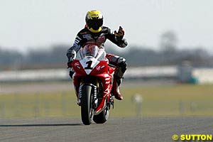 Steve Hislop at this year's first British Superbike round