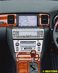 The interior of the Lexus 