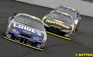 Jimmie Johnson on his way to victory