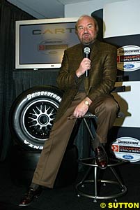 Kevin Kalkhoven announcing PK Racing entering the series in January this year, Kalkhoven being one of the people behind Open Wheel Racing's buyout of CART