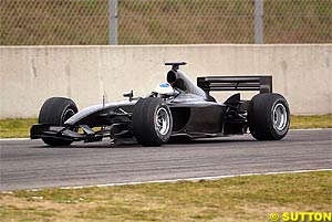 Giancarlo Fisichella testing the new Jordan