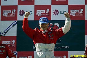 Gabriele Tarquini celebrates his victories