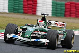 Justin Wilson in the Jaguar