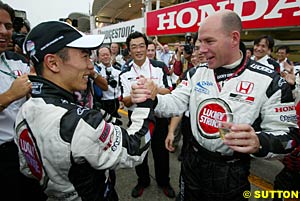 Clear with Takuma Sato last weekend at Suzuka