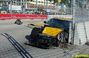Kelly Collins's wrecked Corvette