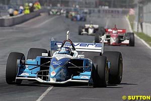 Winner Paul Tracy on his way to victory