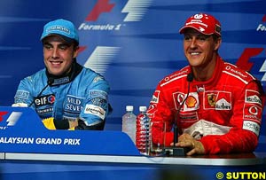 Alonso beat Schumacher to score his first ever pole