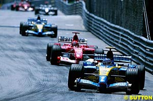 Schumacher follows Trulli