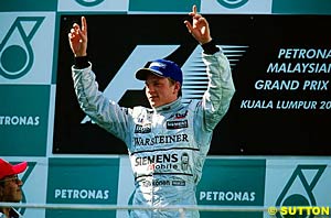 Raikkonen scored his maiden F1 win in Malaysia