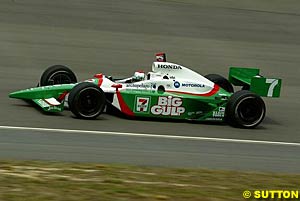 Michael Andretti competes in his second last IRL race
