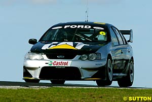 Winner Craig Lowndes in sunnier weather