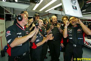 Enthusiasm from the Minardi team