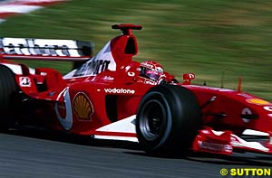 Schumacher scored his third pole in five races