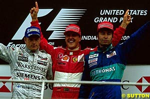 The US GP podium