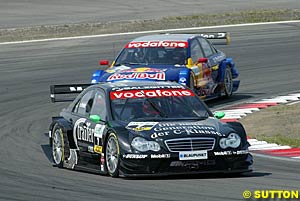 Winner Gary Paffett leads second place finisher Mattias Ekstrom