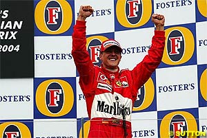 Schumacher celebrates a dominant win