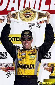 Matt Kenseth celebrates two wins in a row