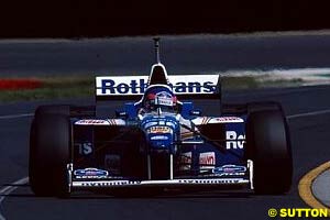 Jacques Villeneuve on his way to finishing 2nd on his debut race