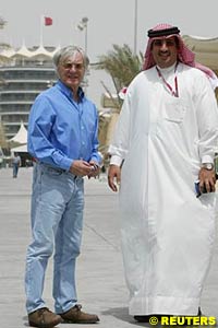 Bernie Ecclestone and Mohammed Al Khalifa, chairman of the Bahrain Grand Prix