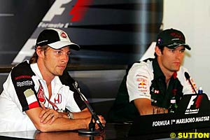 2005 BMW-Williams teammates Jenson Button & Mark Webber