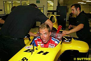 Seat fitting at the Jordan factory