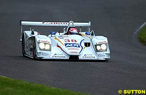 The winning Champion Audi R8 of JJ Lehto and Marco Werner