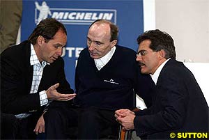 Gerhard Berger, Frank Williams and Mario Theissen