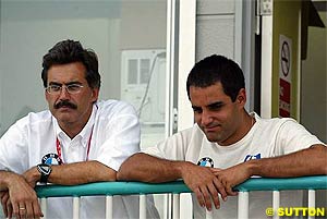 Theissen with Juan Pablo Montoya