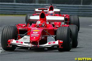 Schumacher leads Barrichello