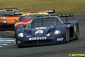 The winning Maserati MC12 of Andrea Bertolini and Mika Salo