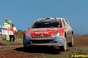 Sebastien Loeb led almost the whole way only to be pipped late on the last day