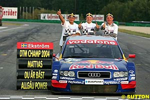 2004 Champion Mattias Ekstrom, Audi Sport Team Abt boss Hans-Jurgen Abt and Audi Sport boss Dr Wolfgang Ullrich