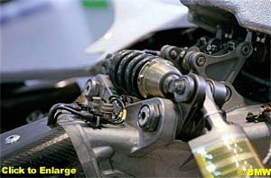 Detail of the suspension of the FW26