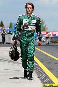 The right stuff. Bjorn walks along the pitlane