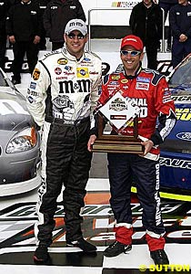 Front row starter Elliott Sadler and pole sitter Greg Biffle