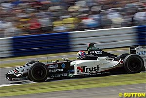 Justin Wilson in the Minardi, 2003