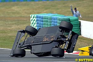 Mattias Lauda goes for a roll