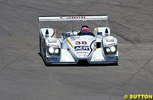 The winning Audi of Marco Werner and JJ Lehto at Portland