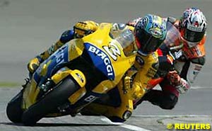 Max Biaggi leads Alex Barros