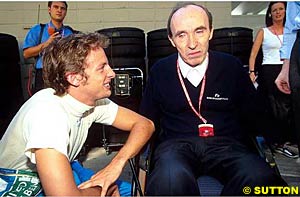 Jenson Button with Frank Williams
