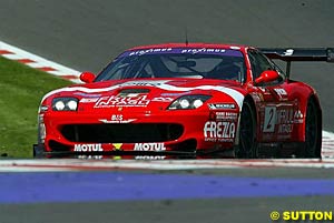 The winning Ferrari 550 Maranello