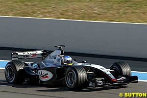 Alex Wurz tests the McLaren-Mercedes MP4-18