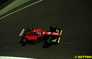 Jean Alesi on his way to his first ever pole position