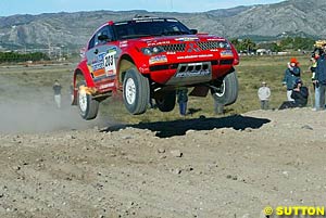 Rally leader Stephane Peterhansel