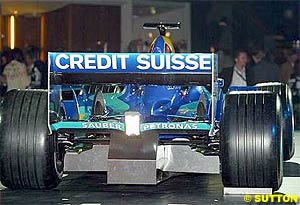 The rear of the new Sauber