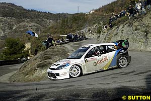 Markko Martin snuck past his teammate Francois Duval on the final stage to reclaim second