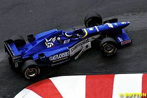 Olivier Panis en route to winning the 1996 Monaco Grand Prix