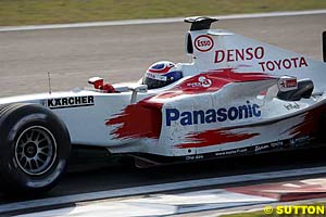 Olivier Panis in the Toyota TF104B