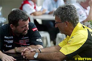 The paupers in the paddock - Bernie Ecclestone has accused them of behaving like beggars, rather than sponsorship getters. Paul Stoddart and Eddie Jordan discuss their problems.