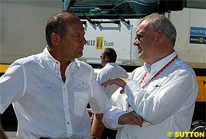 Ron Dennis hears it as it really is at Jaguar from Rick Parry-Jones, Jaguar chairman and Ford Motor Company vive-president.